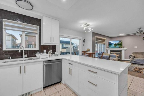 107 Taracove Landing Ne, Calgary, AB - Indoor Photo Showing Kitchen With Double Sink