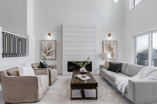 1917 Mccaskill Drive, Crossfield, AB - Indoor Photo Showing Living Room