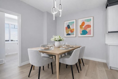 1955 Mccaskill Drive, Crossfield, AB - Indoor Photo Showing Dining Room