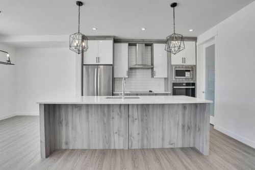 230 Kinniburgh Loop, Chestermere, AB - Indoor Photo Showing Kitchen With Upgraded Kitchen