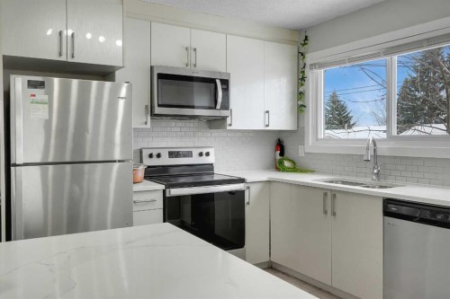 990 Marcombe Drive Ne, Calgary, AB - Indoor Photo Showing Kitchen With Double Sink With Upgraded Kitchen