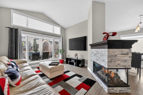 140 Citadel Park Nw, Calgary, AB - Indoor Photo Showing Living Room With Fireplace