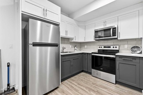 42 Heirloom Manor Se, Calgary, AB - Indoor Photo Showing Kitchen With Stainless Steel Kitchen