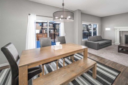 80 Howse Manor Ne, Calgary, AB - Indoor With Fireplace