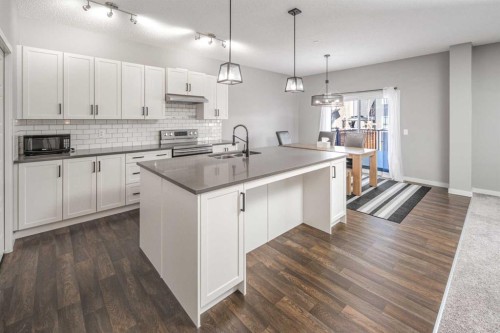 80 Howse Manor Ne, Calgary, AB - Indoor Photo Showing Kitchen With Upgraded Kitchen