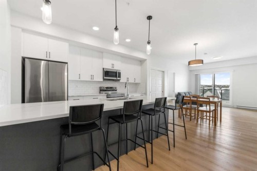 6403-20295 Seton Way Se, Calgary, AB - Indoor Photo Showing Kitchen With Upgraded Kitchen