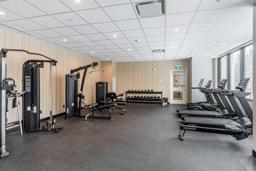 1107-730 2 Avenue Sw, Calgary, AB - Indoor Photo Showing Gym Room