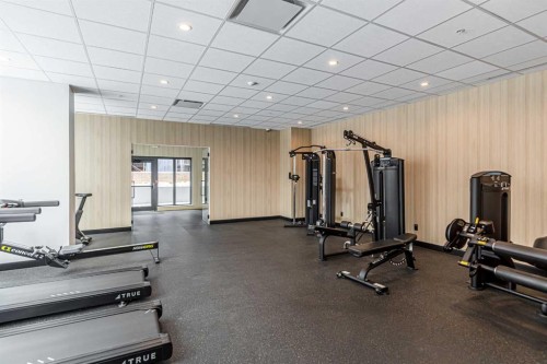 1107-730 2 Avenue Sw, Calgary, AB - Indoor Photo Showing Gym Room