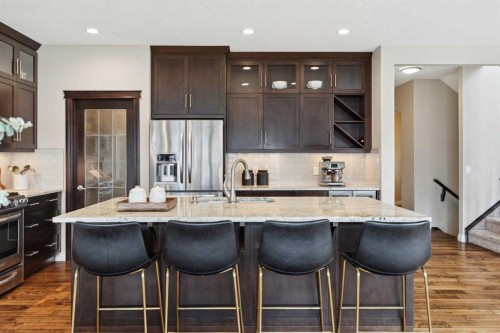 200 Aspen Summit View Sw, Calgary, AB - Indoor Photo Showing Kitchen With Stainless Steel Kitchen With Upgraded Kitchen