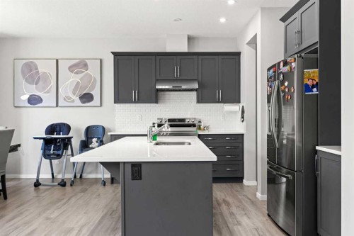 93 Cityline Square Ne, Calgary, AB - Indoor Photo Showing Kitchen With Double Sink With Upgraded Kitchen