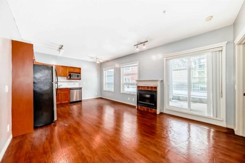 163-333 Riverfront Avenue, Calgary, AB - Indoor With Fireplace