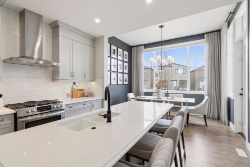 743 Seton Circle Se, Calgary, AB - Indoor Photo Showing Kitchen With Upgraded Kitchen