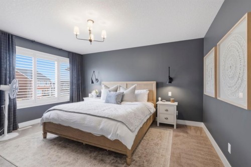743 Seton Circle Se, Calgary, AB - Indoor Photo Showing Bedroom