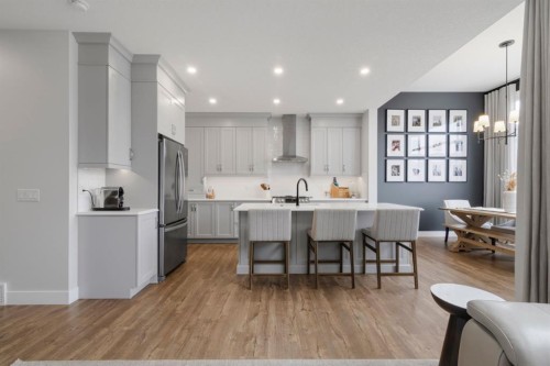 743 Seton Circle Se, Calgary, AB - Indoor Photo Showing Kitchen With Upgraded Kitchen