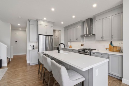 743 Seton Circle Se, Calgary, AB - Indoor Photo Showing Kitchen With Upgraded Kitchen