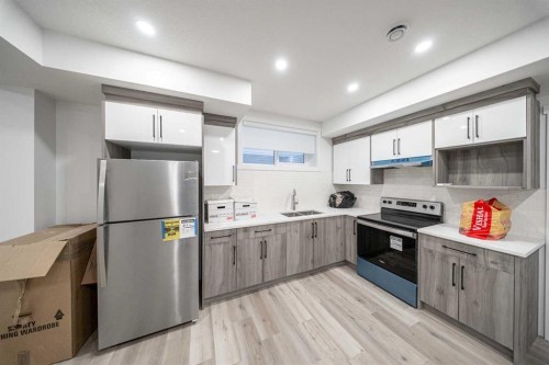123 Saddlecrest Grove Ne, Calgary, AB - Indoor Photo Showing Kitchen With Stainless Steel Kitchen With Double Sink