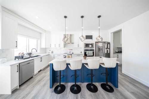 123 Saddlecrest Grove Ne, Calgary, AB - Indoor Photo Showing Kitchen With Upgraded Kitchen