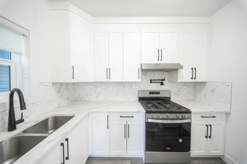 123 Saddlecrest Grove Ne, Calgary, AB - Indoor Photo Showing Kitchen With Double Sink With Upgraded Kitchen