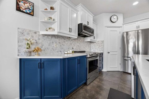 340 Prestwick Terrace Se, Calgary, AB - Indoor Photo Showing Kitchen With Upgraded Kitchen