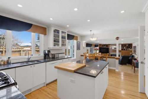 352 Oakside Circle Sw, Calgary, AB - Indoor Photo Showing Kitchen With Double Sink