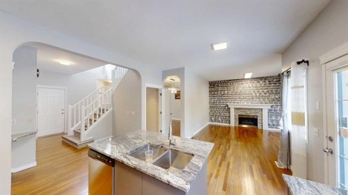 36 Chaparral Drive Se, Calgary, AB - Indoor With Fireplace