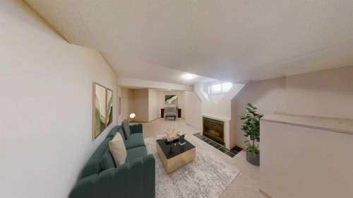 36 Chaparral Drive Se, Calgary, AB - Indoor With Fireplace
