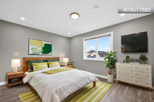 125 Saddlefield Crescent Ne, Calgary, AB - Indoor Photo Showing Bedroom