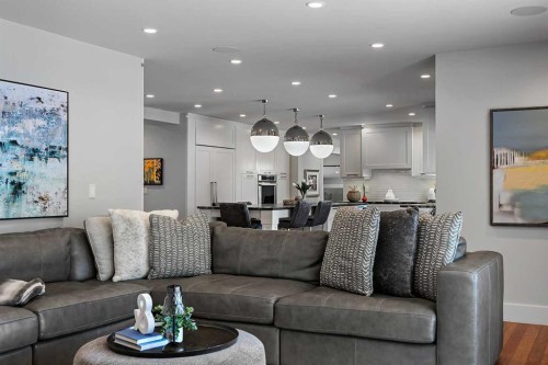 116 Bay View Drive Sw, Calgary, AB - Indoor Photo Showing Living Room