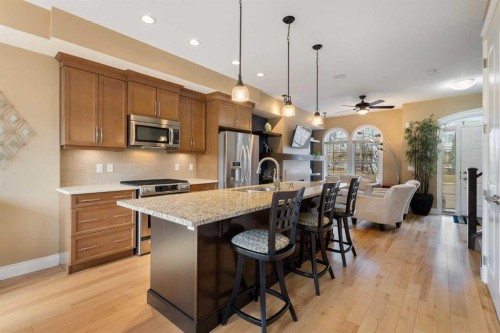 536 Quarry Park Boulevard Se, Calgary, AB - Indoor Photo Showing Kitchen With Stainless Steel Kitchen With Upgraded Kitchen