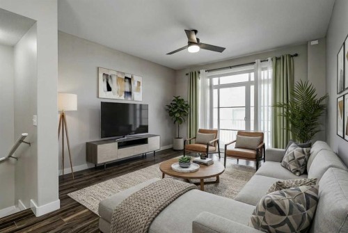 108 Redstone View Ne, Calgary, AB - Indoor Photo Showing Living Room