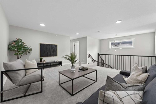 31 Herron Rise Ne, Calgary, AB - Indoor Photo Showing Living Room