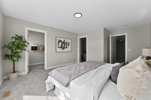 31 Herron Rise Ne, Calgary, AB - Indoor Photo Showing Bedroom