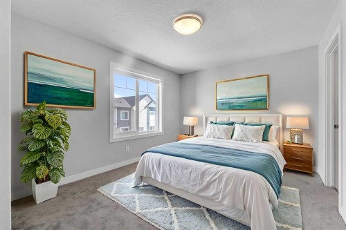342 Canals Sw, Airdrie, AB - Indoor Photo Showing Bedroom