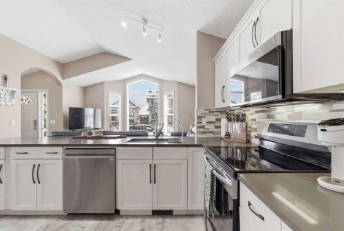 90 Cranberry Square, Calgary, AB - Indoor Photo Showing Kitchen With Double Sink With Upgraded Kitchen