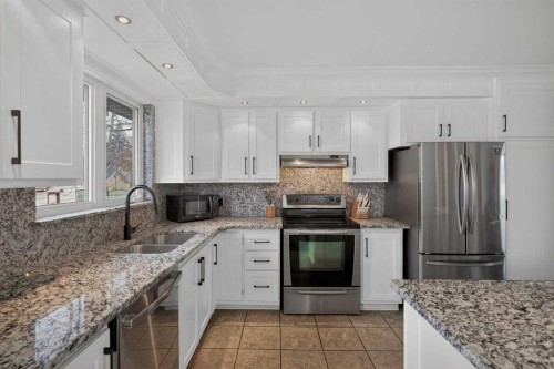 4119 Doverview Drive Se, Calgary, AB - Indoor Photo Showing Kitchen With Stainless Steel Kitchen With Double Sink With Upgraded Kitchen