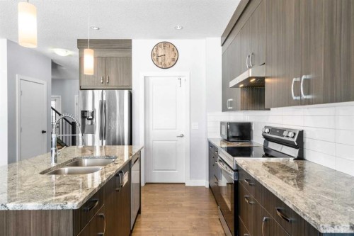 252 Nolanhurst Crescent Nw, Calgary, AB - Indoor Photo Showing Kitchen With Stainless Steel Kitchen With Double Sink With Upgraded Kitchen