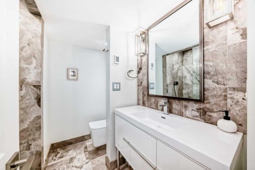 256 Riverside Mews Se, Calgary, AB - Indoor Photo Showing Bathroom