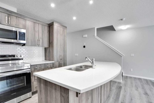 214 Cityside Grove Ne, Calgary, AB - Indoor Photo Showing Kitchen With Double Sink With Upgraded Kitchen