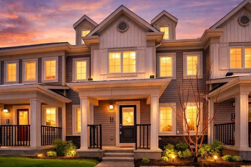 214 Cityside Grove Ne, Calgary, AB - Outdoor With Deck Patio Veranda With Facade