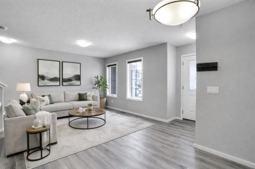 214 Cityside Grove Ne, Calgary, AB - Indoor Photo Showing Living Room