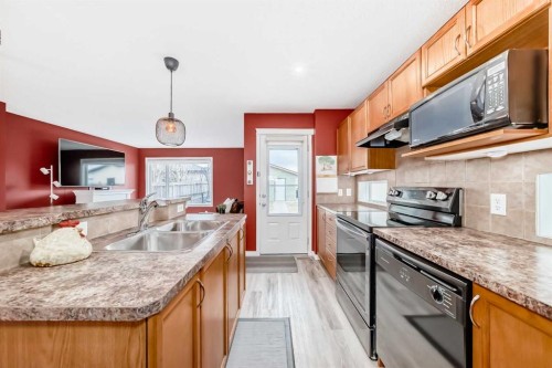 223 Auburn Bay Heights Se, Calgary, AB - Indoor Photo Showing Kitchen With Double Sink