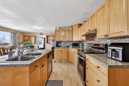 119 3 Avenue West, Hussar, AB - Indoor Photo Showing Kitchen With Double Sink
