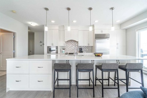 429-20 Seton Park Se, Calgary, AB - Indoor Photo Showing Kitchen With Upgraded Kitchen