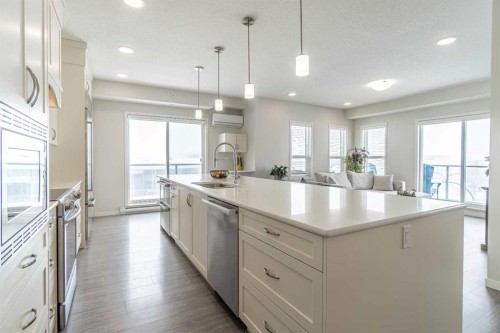 429-20 Seton Park Se, Calgary, AB - Indoor Photo Showing Kitchen With Upgraded Kitchen