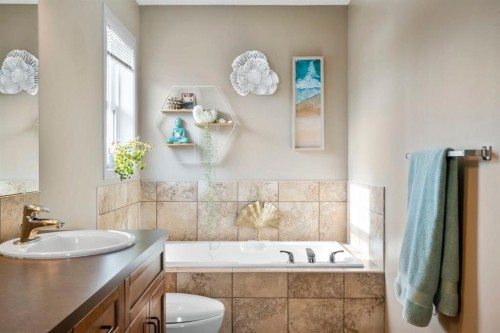 46 River Heights Boulevard, Cochrane, AB - Indoor Photo Showing Bathroom