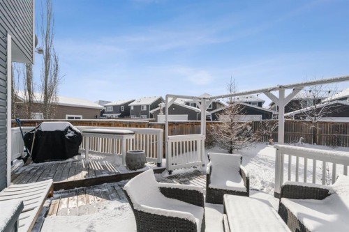46 River Heights Boulevard, Cochrane, AB - Outdoor With Deck Patio Veranda