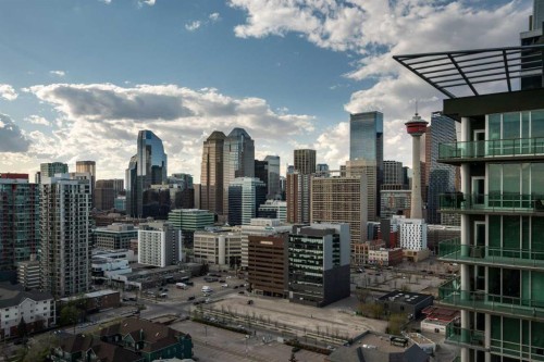 2201-210 15 Avenue Se, Calgary, AB - Outdoor With Balcony With View