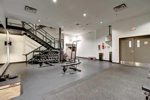 2201-210 15 Avenue Se, Calgary, AB - Indoor Photo Showing Gym Room