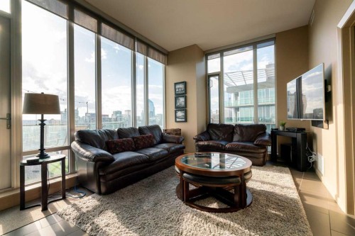 2201-210 15 Avenue Se, Calgary, AB - Indoor Photo Showing Living Room
