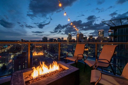 2201-210 15 Avenue Se, Calgary, AB - Outdoor With Balcony With View